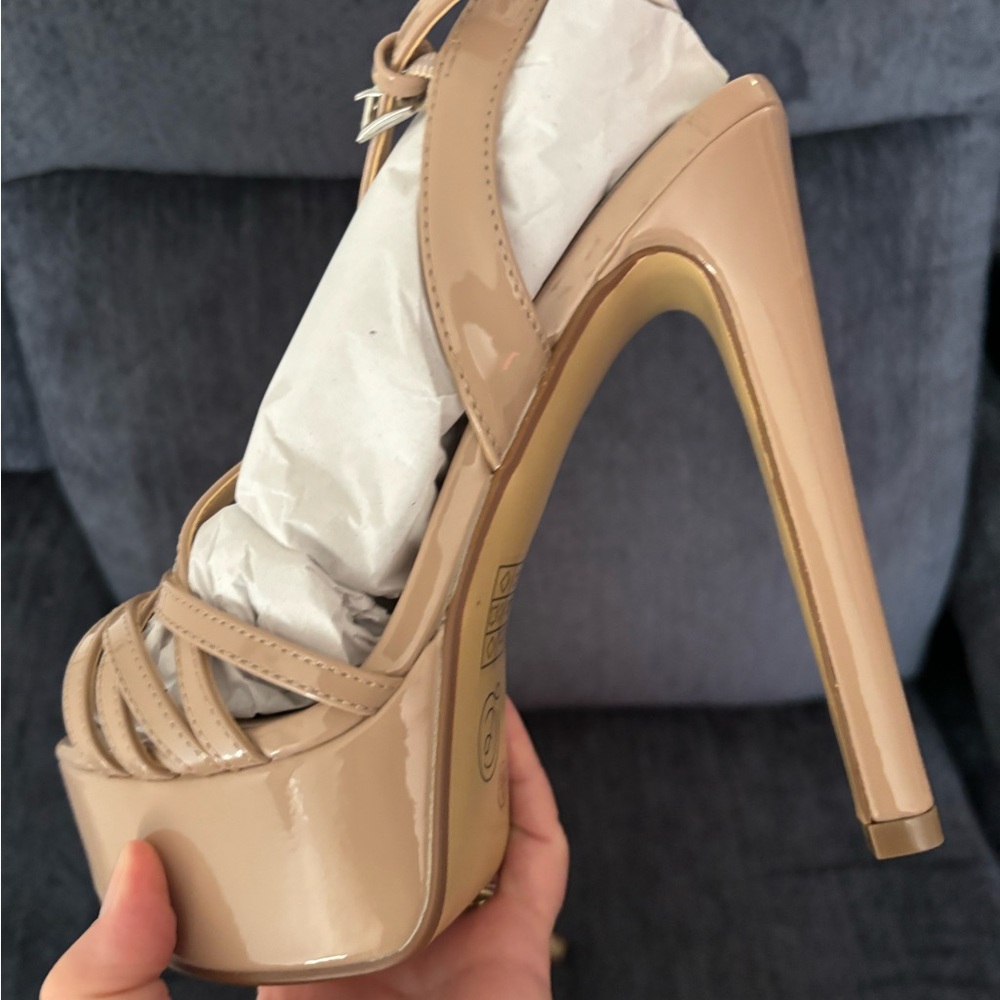 Elegant Nude High Heel Sandals